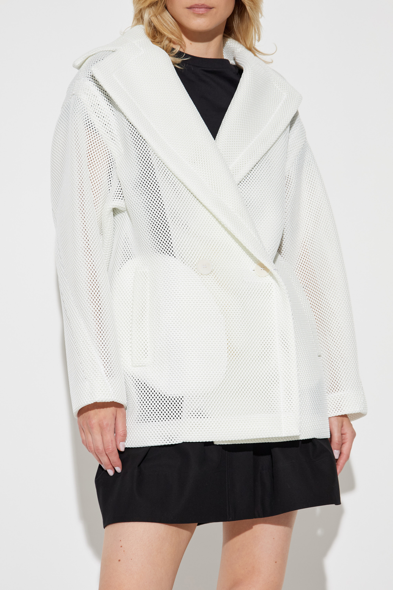 Max Mara◆DIORAMA◆[ディオラマ] メッシュ ショートコート ディオラマ] テクニカル メッシュ テディベア ショート コート